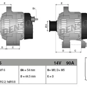 Popularny Alternator DENSO DAN1365 51727338